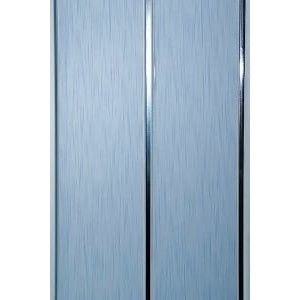 Панель ПВХ Мастер Декор Софитто 2 3000х200х8 мм Хром штрих голубой