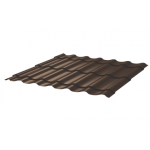 Металлочерепица Монтеррей Макси СПК 0,45 Sunmatt RAL 8017 Шоколад