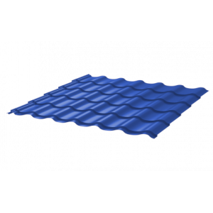 Металлочерепица Монтеррей Ретро СПК 0,45 RAL 5005 Сигнально-синий