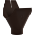 Воронка желоба AquaSystem 125 90 RR32 Темно-коричневый