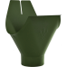 Воронка желоба AquaSystem 125 90 P362 Темно-зеленый