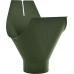 Воронка желоба AquaSystem 125 90 RR11 Темно-зеленый
