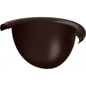 Заглушка желоба AquaSystem 125 RR32 Темно-коричневый
