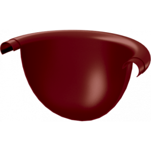 Заглушка желоба AquaSystem 125 RR28 Темно-красный