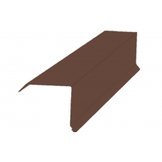 Торцевая (ветровая) планка для металлочерепицы 100х100х2000мм коричневый