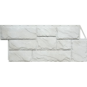 Фасадная панель FineBer Камень крупный Мелованный белый