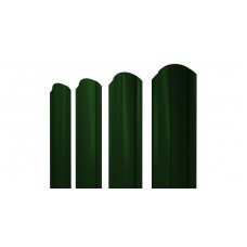 Штакетник Круглый фигурный 0,45 PE-Double RAL 6005 зеленый мох