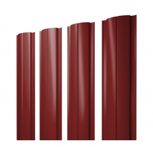 Штакетник Полукруглый Slim 0,45 PE-Double RAL 3011 коричнево-красный