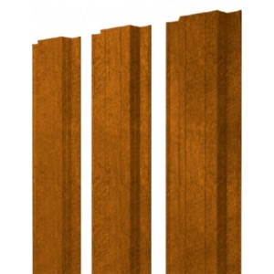 Штакетник Прямоугольный 0,45 Print-Double Premium Golden Wood