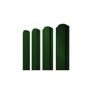 Штакетник Прямоугольный фигурный 0,45 PE RAL 6005 зеленый мох