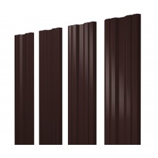 Штакетник Twin 0,5 GreenCoat Pural BT, RR 887 шоколадно-коричневый (RAL 8017 шоколад)