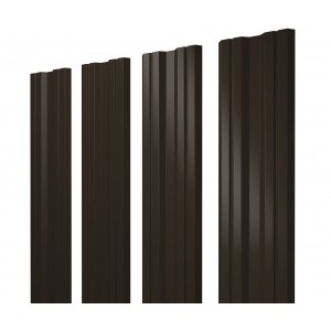 Штакетник Twin 0,5 PurLite Мatt RR 32 темно-коричневый