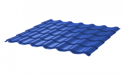 Металлочерепица Монтеррей Ретро СПК 0,45 RAL 5005 Сигнально-синий