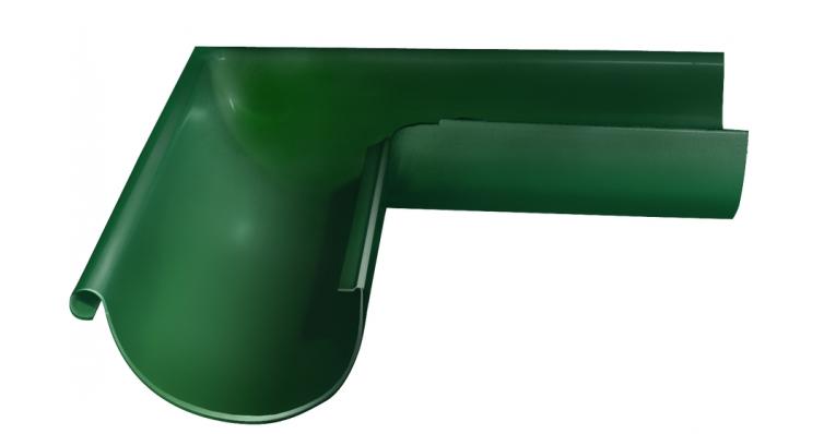 Угол желоба внешний 90˚ GrandLine 125 мм RAL 6005 Зеленый мох
